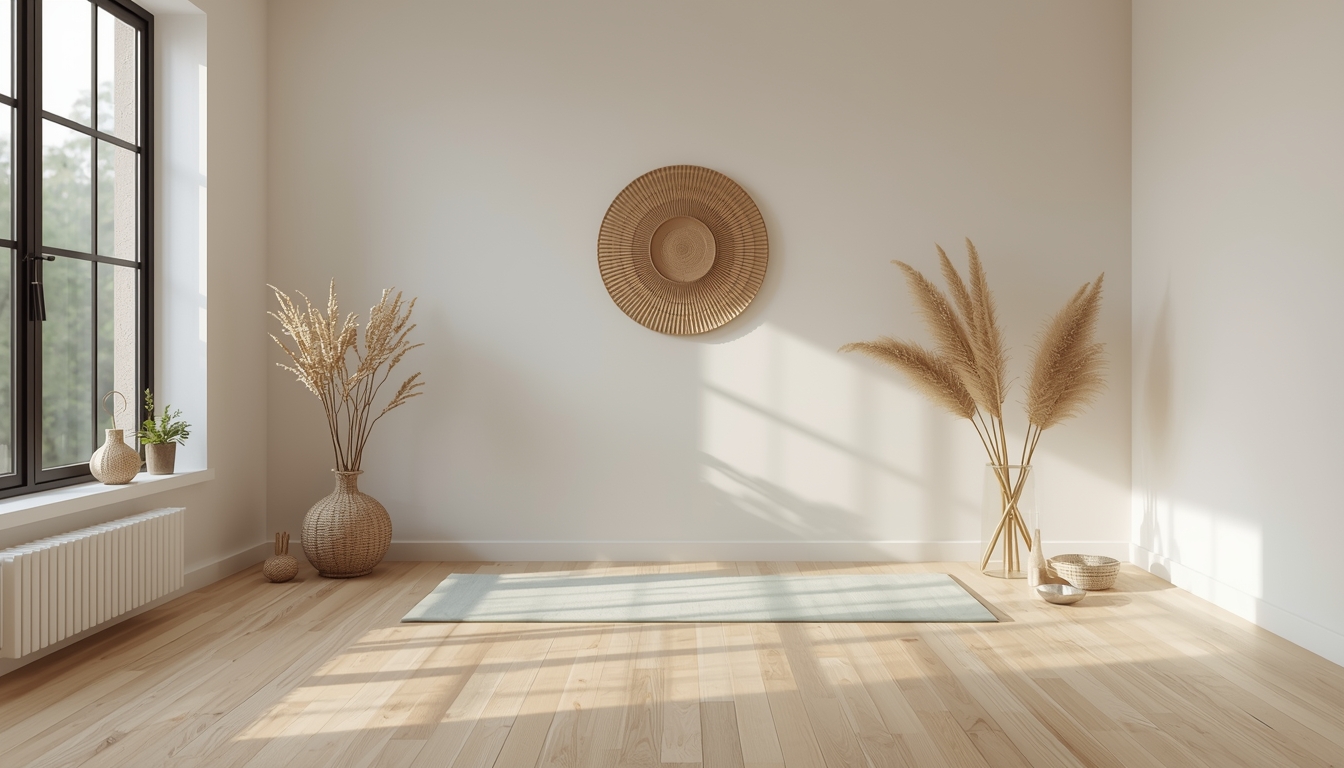 Calm studio space prepared for focused reset routines
